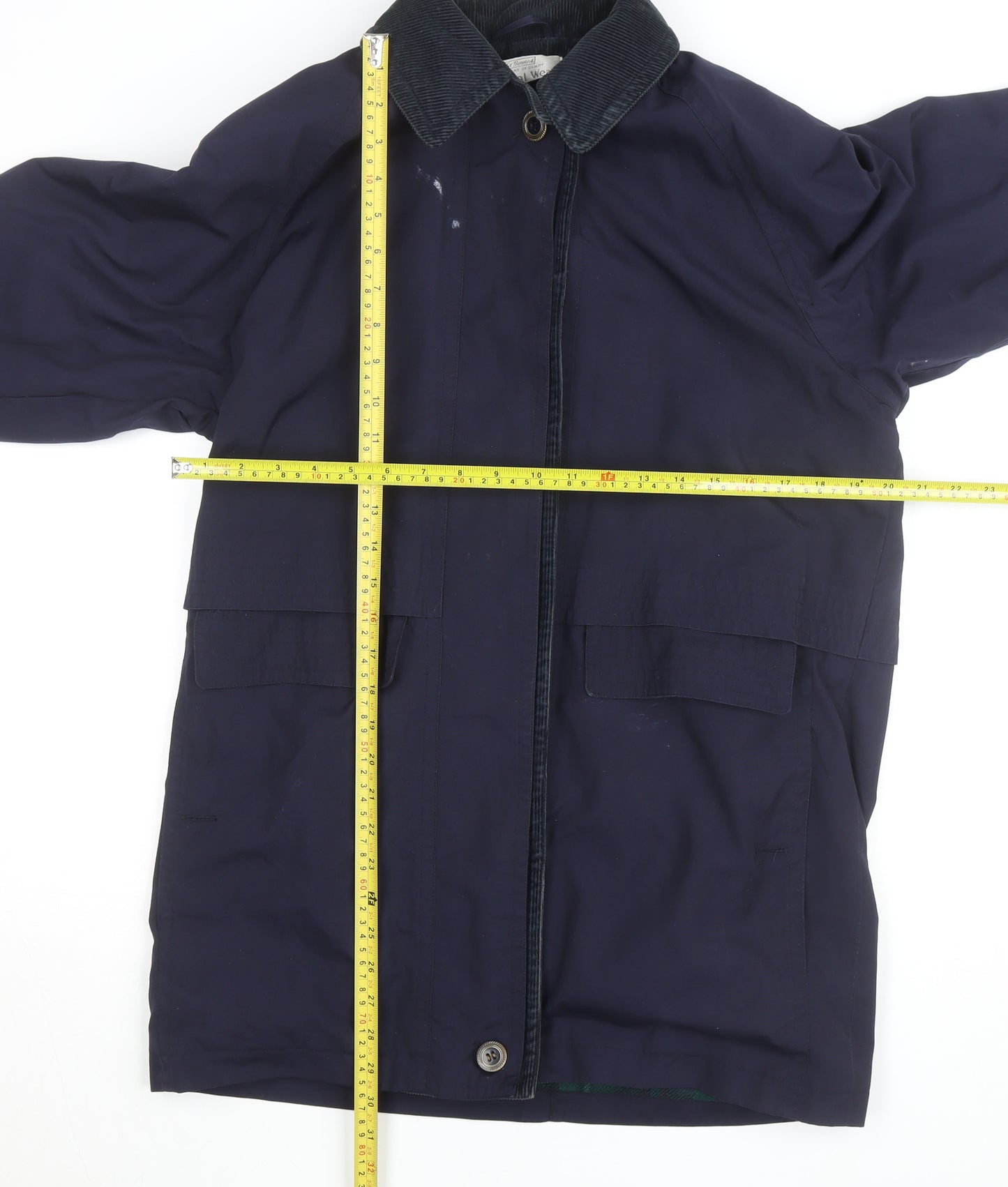 St. Bernard Women's Blue Size 10 Lined Mid-Length Coat