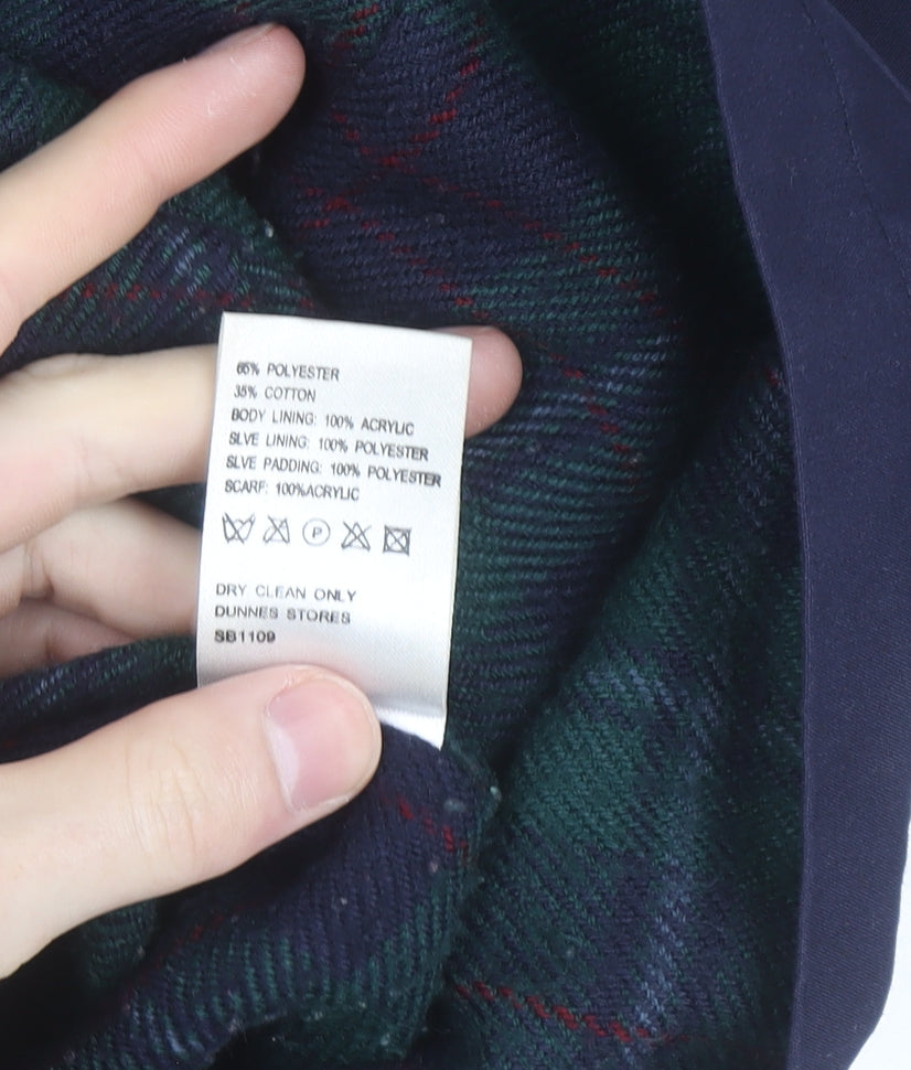 St. Bernard Women's Blue Size 10 Lined Mid-Length Coat