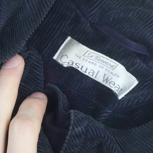 St. Bernard Women's Blue Size 10 Lined Mid-Length Coat
