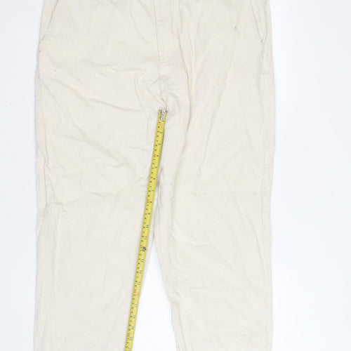 Ben Sherman Men's Beige Corduroy Chino Trousers Size 38R