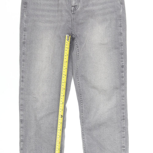 F&F Women’s Grey Straight Leg Mid Rise Jeans Size S