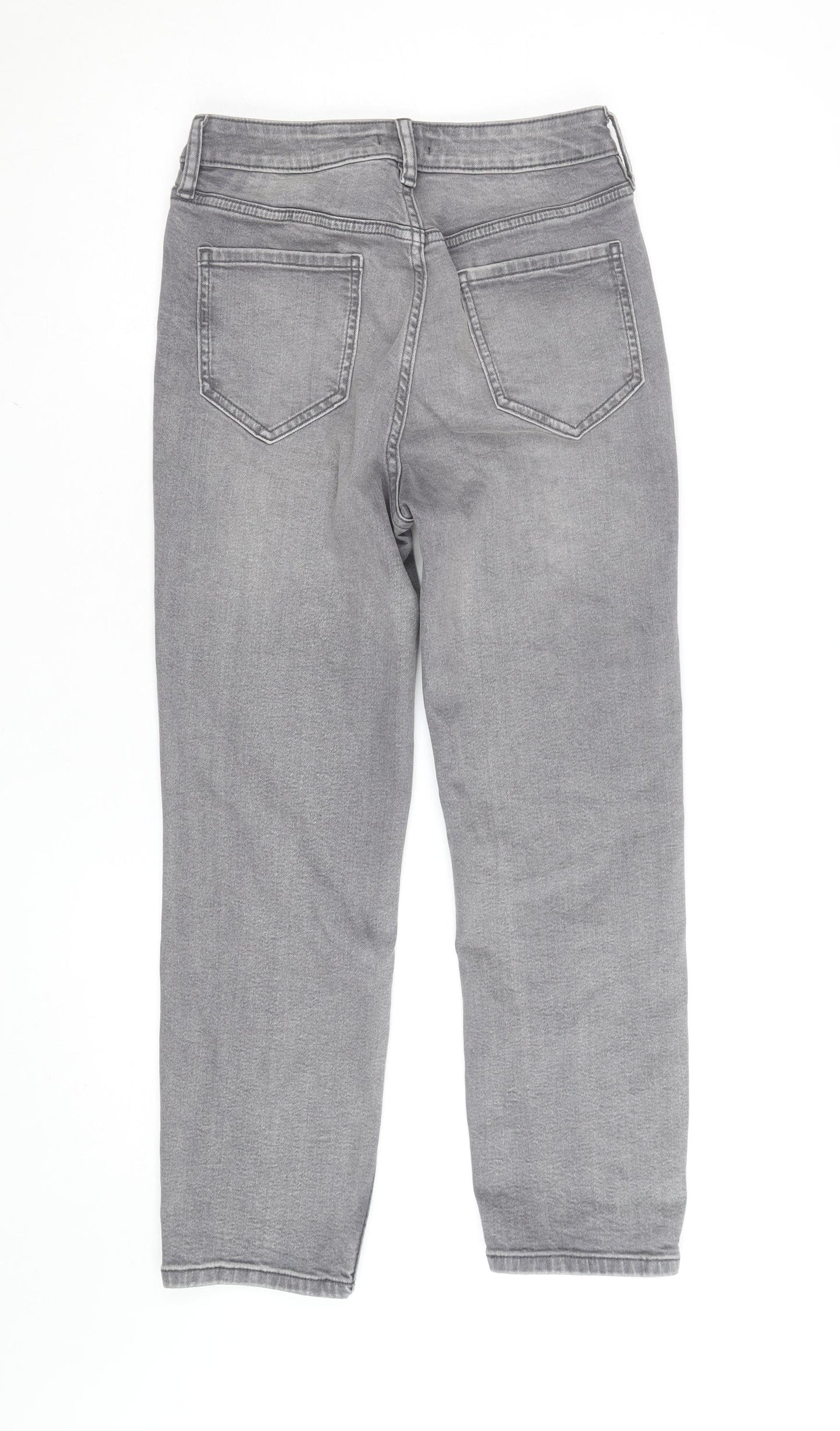 F&F Women’s Grey Straight Leg Mid Rise Jeans Size S