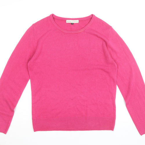 Rowen Avenue Womens Pink Acrylic Crew Neck Pullover Jumper Size M