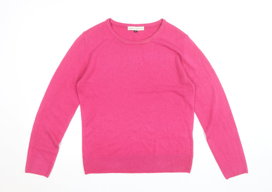 Rowen Avenue Womens Pink Acrylic Crew Neck Pullover Jumper Size M