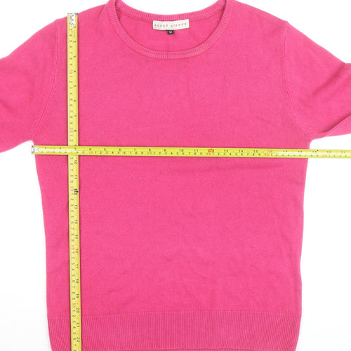 Rowen Avenue Womens Pink Acrylic Crew Neck Pullover Jumper Size M