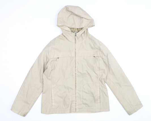 Dunnes Stores Women’s Beige Hooded Rain Jacket Size 12