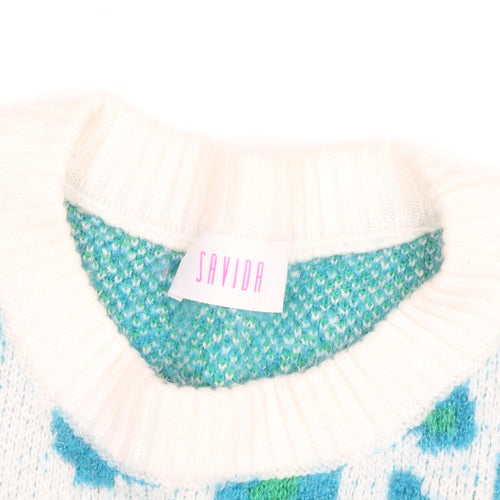 Savida Women's Multicoloured Leopard Knit Jumper Size 16