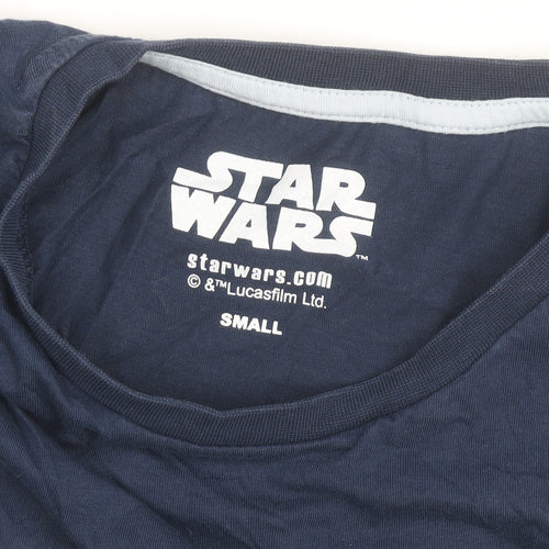Star Wars Men’s Blue Cotton Graphic T-Shirt Small
