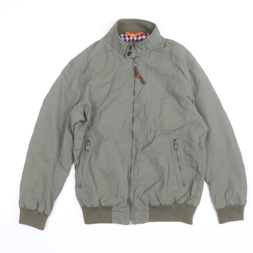 H&M L.O.G.G. Men's Green Bomber Jacket Size S Full Zip