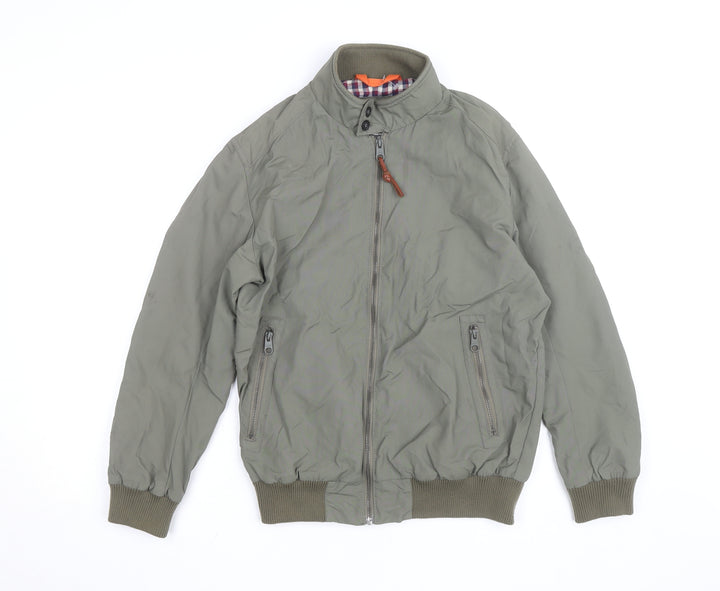 H&M L.O.G.G. Men's Green Bomber Jacket Size S Full Zip