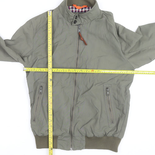 H&M L.O.G.G. Men's Green Bomber Jacket Size S Full Zip