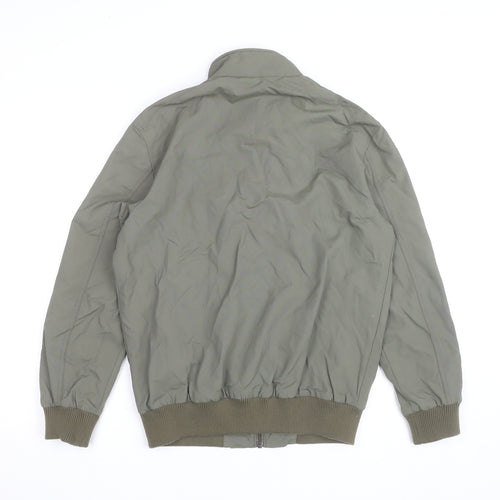 H&M L.O.G.G. Men's Green Bomber Jacket Size S Full Zip