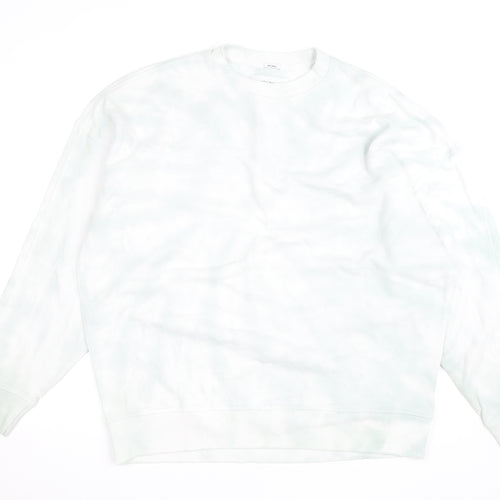 Abercrombie & Fitch Men's White 2XL Relaxed Fleece Pullover Jumper