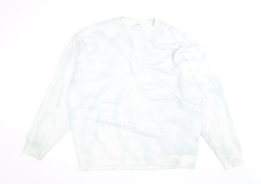 Abercrombie & Fitch Men's White 2XL Relaxed Fleece Pullover Jumper