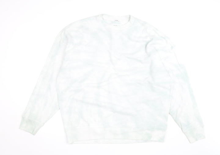 Abercrombie & Fitch Men's White 2XL Relaxed Fleece Pullover Jumper