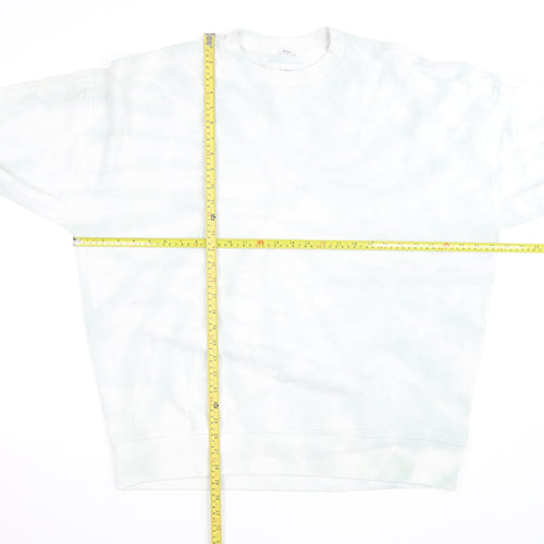 Abercrombie & Fitch Men's White 2XL Relaxed Fleece Pullover Jumper