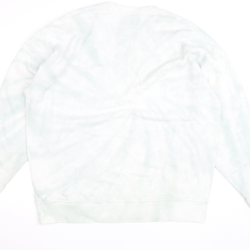 Abercrombie & Fitch Men's White 2XL Relaxed Fleece Pullover Jumper