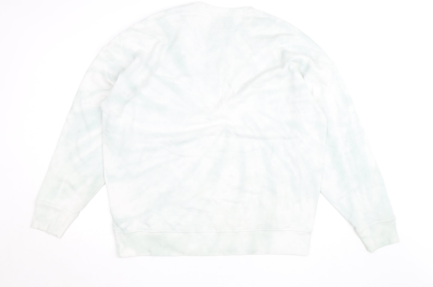 Abercrombie & Fitch Men's White 2XL Relaxed Fleece Pullover Jumper