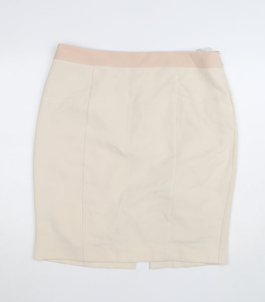 Principles by Ben de Lisi Women Beige Size 18 Pencil Skirt