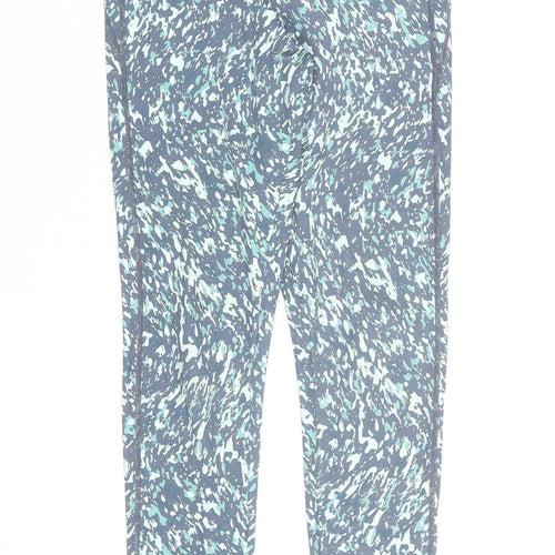 Dunnes Stores Womens Blue Patterned Ankle Leggings Size 10