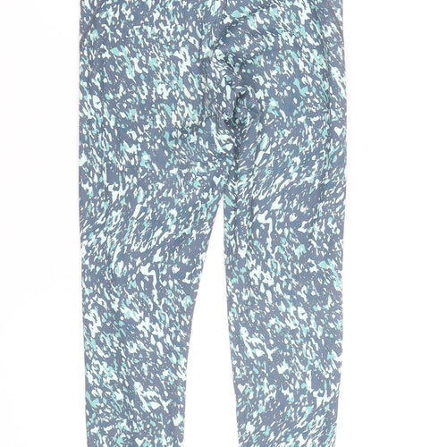 Dunnes Stores Womens Blue Patterned Ankle Leggings Size 10
