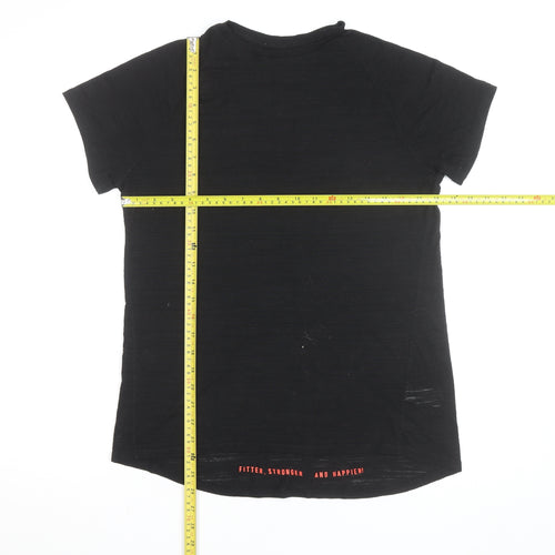 Next Women’s Black Short Sleeve Sports T-Shirt Size 12