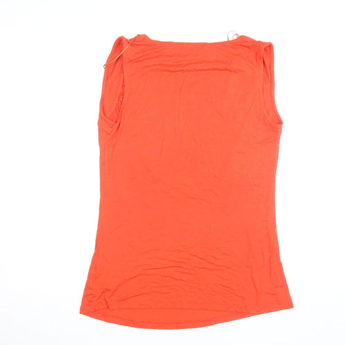 Dunnes Women Orange Size 14 Sleeveless Viscose Tank Top