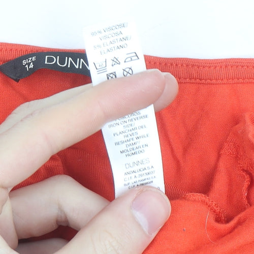 Dunnes Women Orange Size 14 Sleeveless Viscose Tank Top