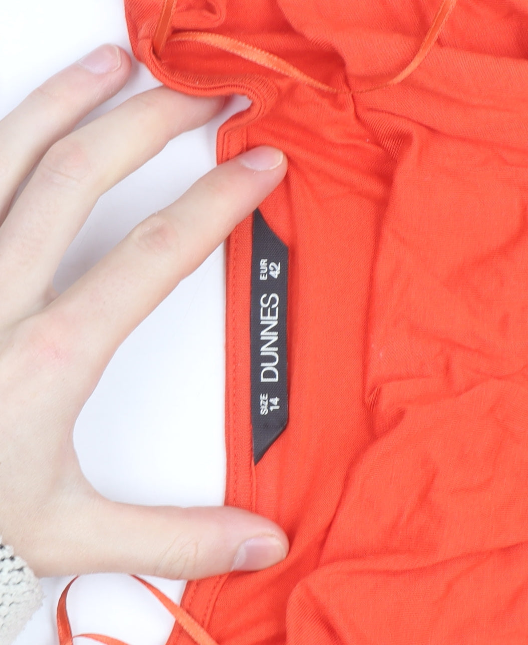 Dunnes Women Orange Size 14 Sleeveless Viscose Tank Top
