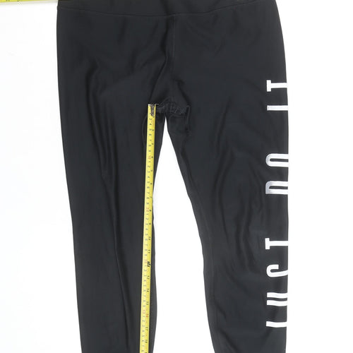 Nike Women's Black Dri-Fit Just Do It Leggings Size L