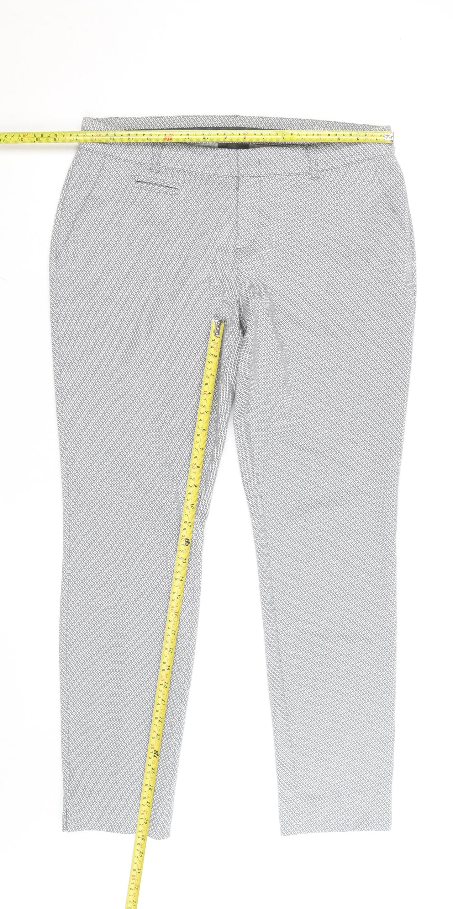 Street One Men's Grey Slim Fit Chino Trousers Size M