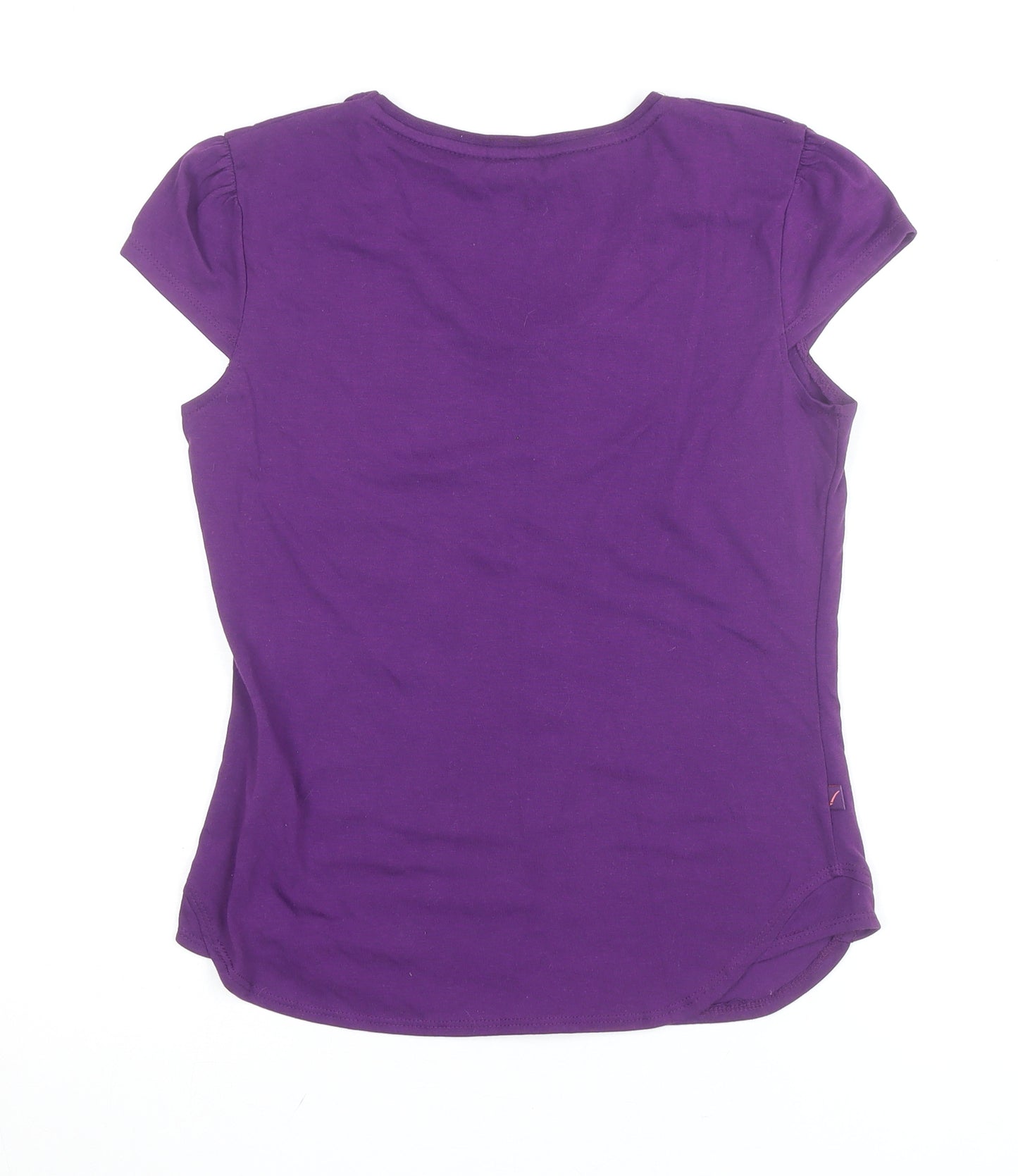 LA Gear Women's Purple V-Neck Short Sleeve T-Shirt Size 12