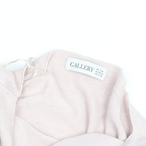 Gallery Women's Pink Knit Short Sleeve Blouse Size M