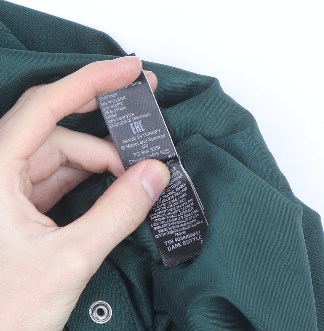 Marks and Spencer Women's Green Size 18 Pencil Stretch Skirt