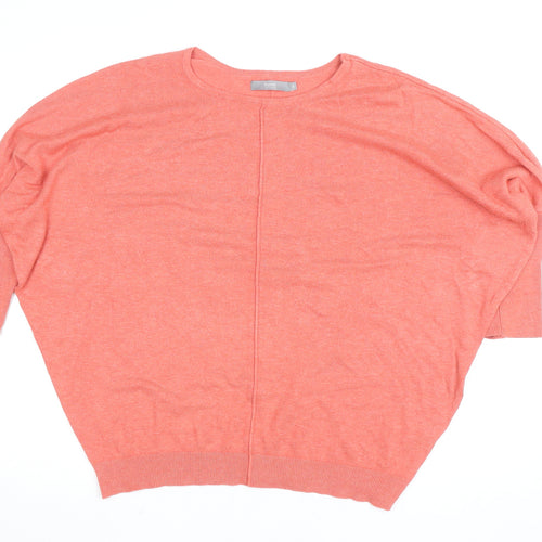 b.young Women’s Pink Knit Relaxed Dolman 3/4 Sleeve Blouse XL