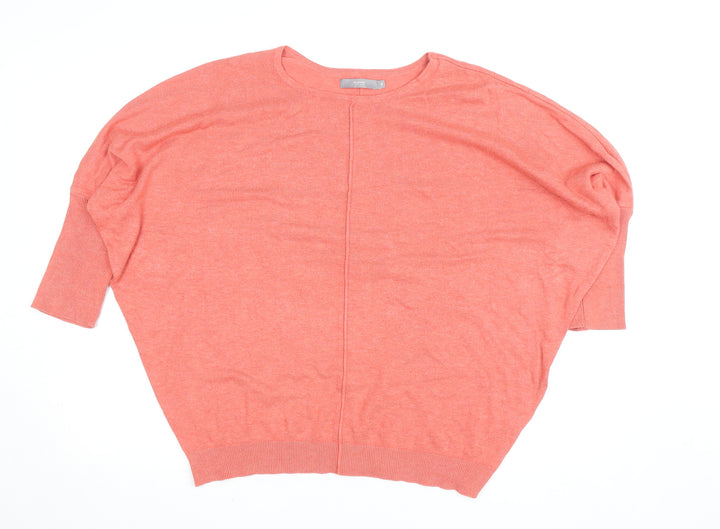 b.young Women’s Pink Knit Relaxed Dolman 3/4 Sleeve Blouse XL