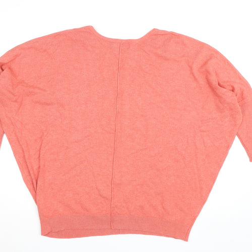 b.young Women’s Pink Knit Relaxed Dolman 3/4 Sleeve Blouse XL