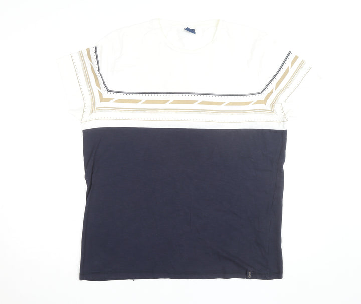 Springfield Men's Multicoloured Cotton Crew Neck T-Shirt Size L