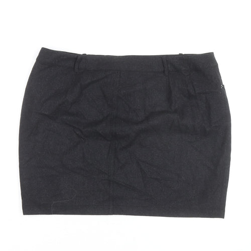 Mint Velvet Women's Black Wool Blend Pencil Skirt Size 18