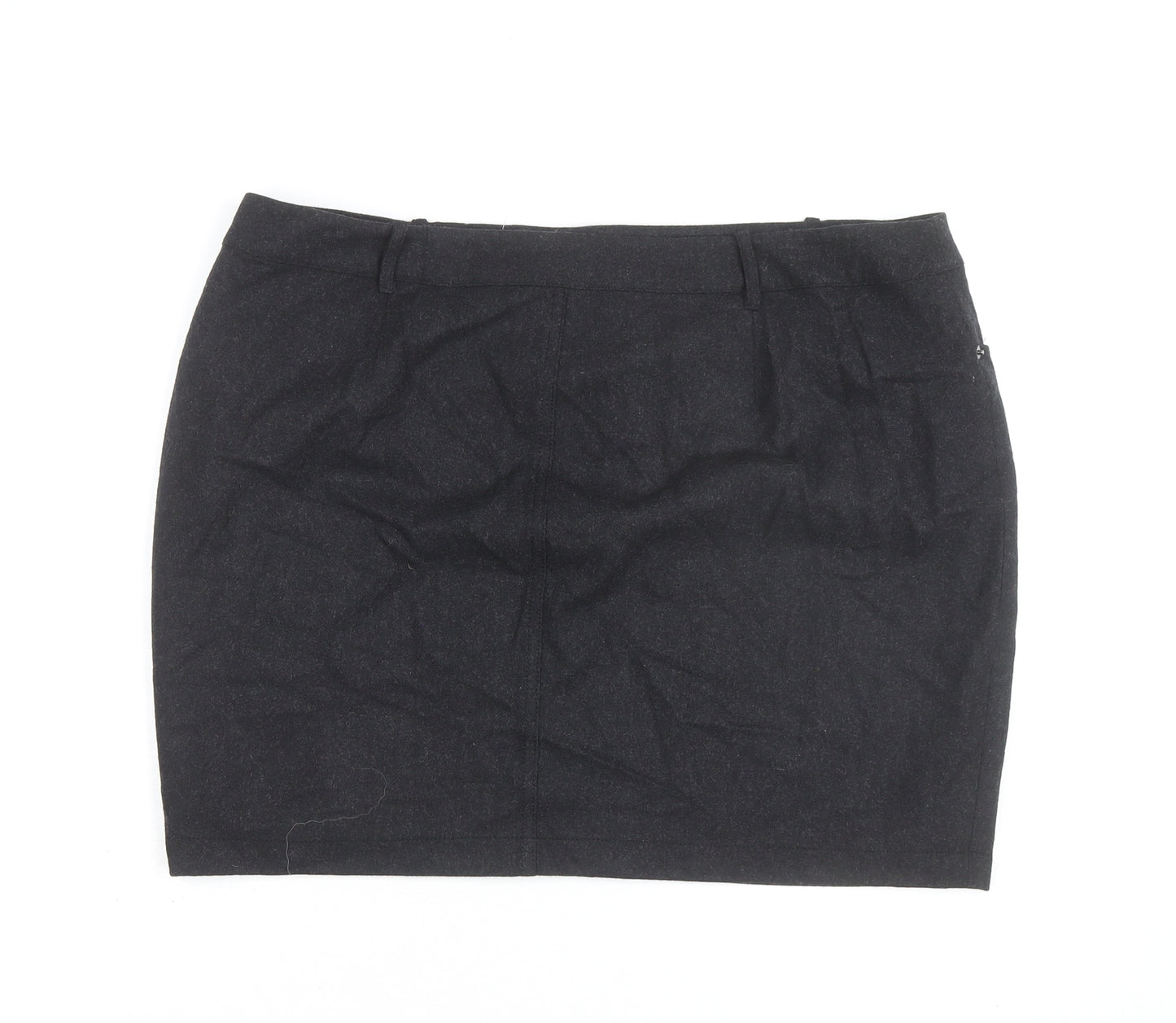 Mint Velvet Women's Black Wool Blend Pencil Skirt Size 18