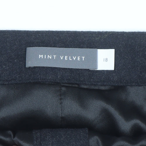 Mint Velvet Women's Black Wool Blend Pencil Skirt Size 18