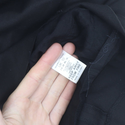 Warehouse Women’s Black Size 10 Knee Length Pencil Skirt