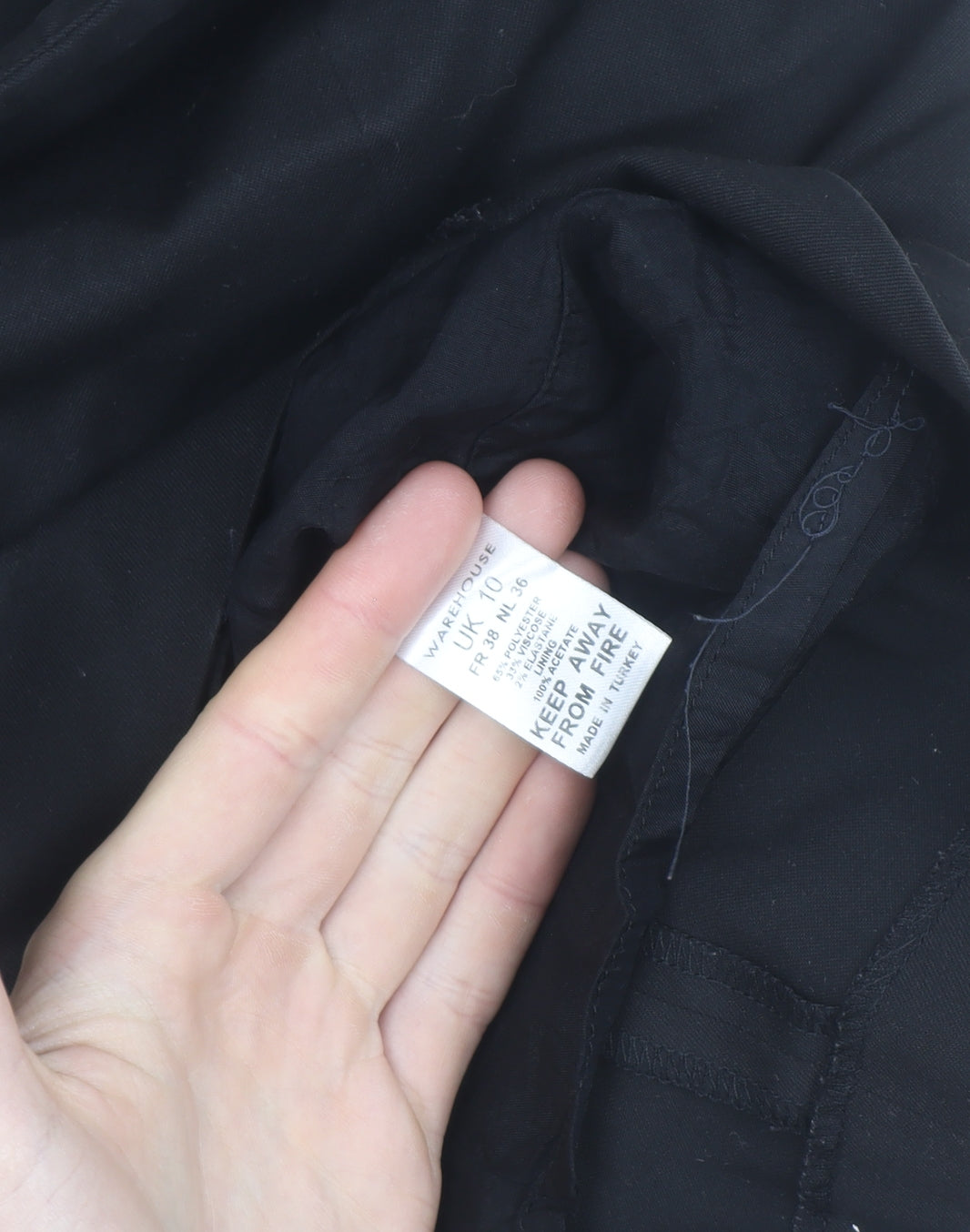 Warehouse Women’s Black Size 10 Knee Length Pencil Skirt