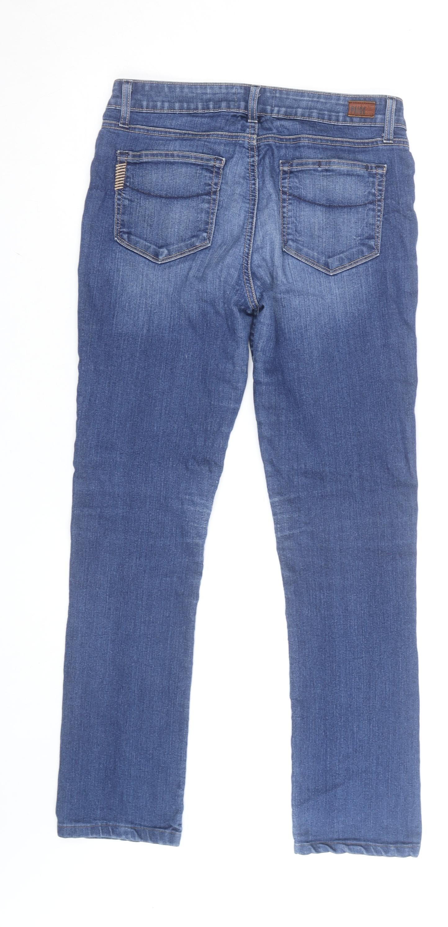 Paige Women's Blue Skyline Straight Jeans Size 30 Regular Denim