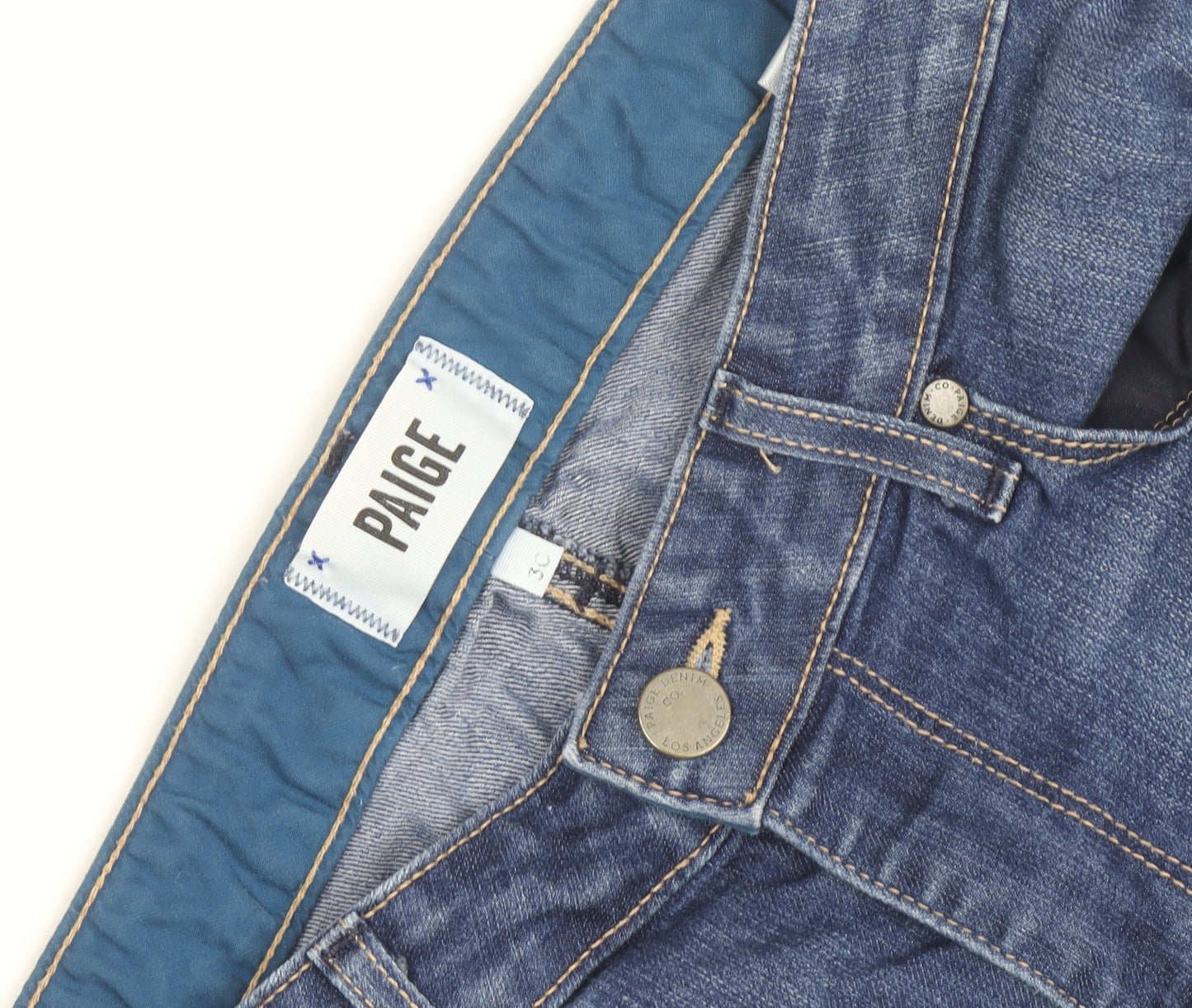 Paige Women's Blue Skyline Straight Jeans Size 30 Regular Denim
