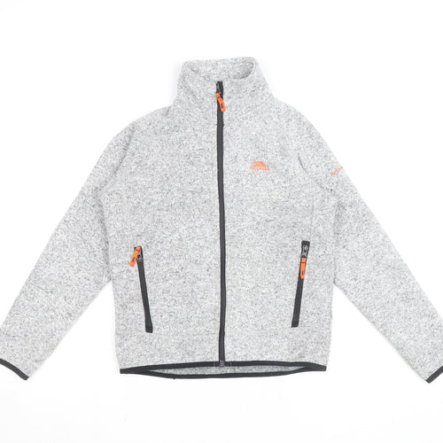 Trespass Boys Grey Full Zip Fleece Jacket Size 9-10 Years Outdoor