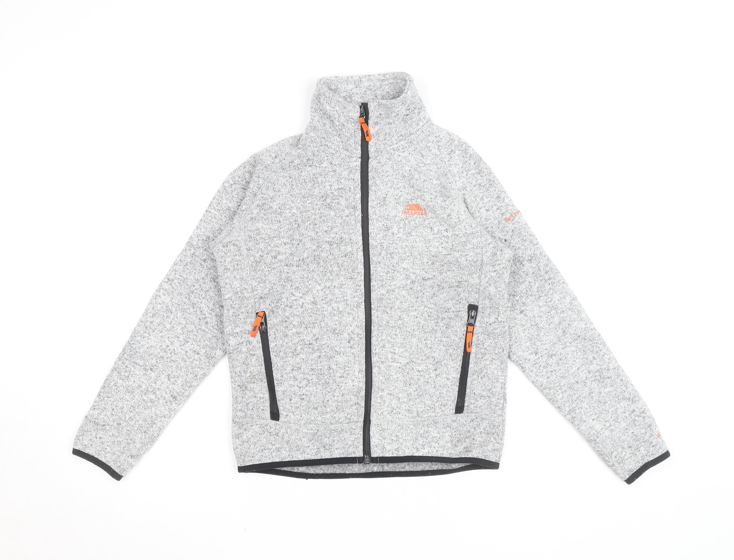 Trespass Boys Grey Full Zip Fleece Jacket Size 9-10 Years Outdoor