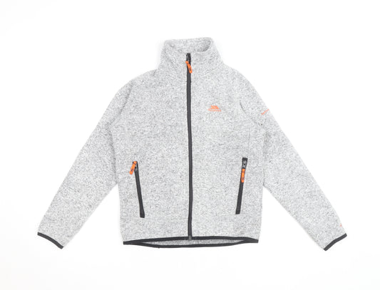 Trespass Boys Grey Full Zip Fleece Jacket Size 9-10 Years Outdoor