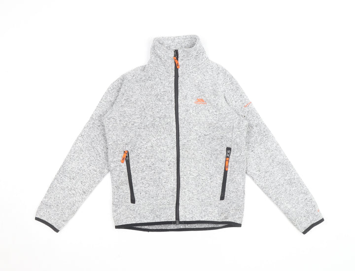 Trespass Boys Grey Full Zip Fleece Jacket Size 9-10 Years Outdoor