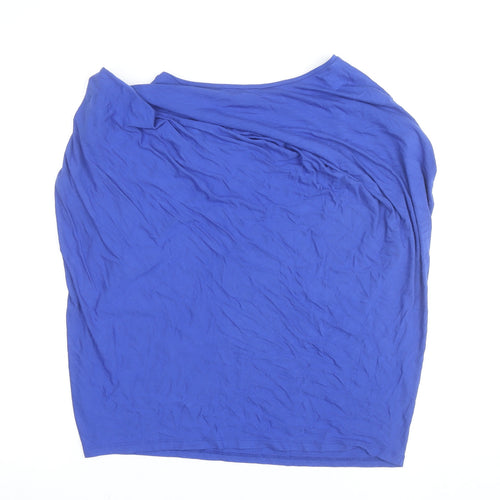 Gallery Women's Blue Sleeveless Jersey T-Shirt Size M